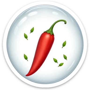 Red Hot chili pepper in a bubble sticker