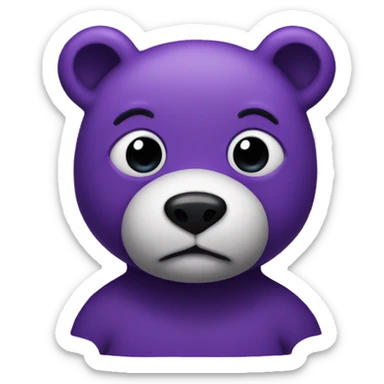 A tiny purple bear from pretty Blood sticker