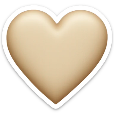 Beige heart sticker