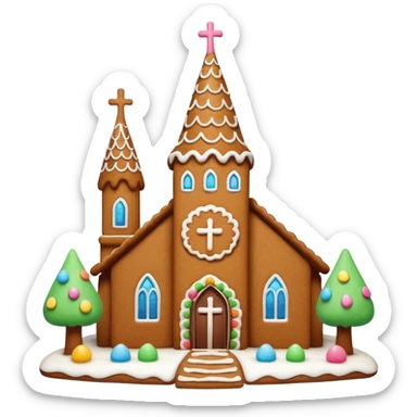 A whimsical church sticker