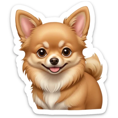 fawn pmeranian mix chihuahua sticker
