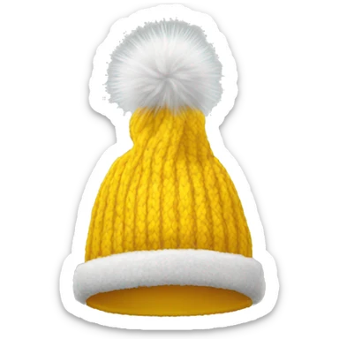 yellow winter hat sticker
