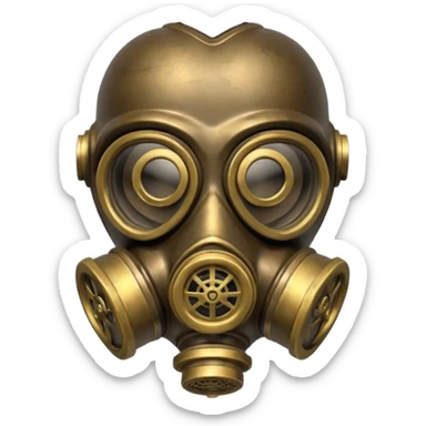 Death Korps Of Krieg Gas Mask Heart Steampunk Clone Army style love heart sticker