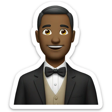 Gentleman, white man sticker