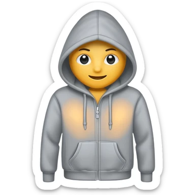 only clean grey hoodie cloth sticker