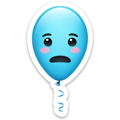 Lightblue birthday balloon sticker