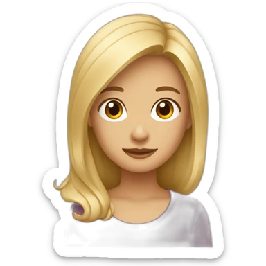 Fille blonde avec un garçon brun sticker