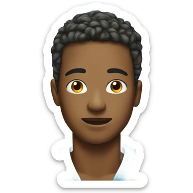 teenage boy in pool sticker