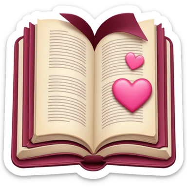 Bordo Open book in a girly style sticker