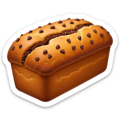 sweet bread long with cacao sticker