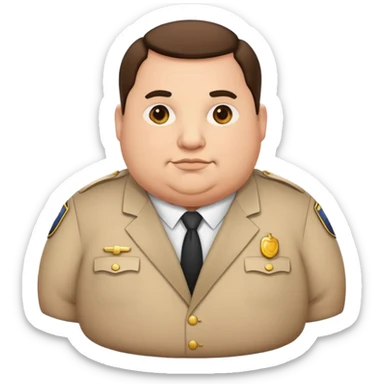 photorealistic fat official sticker
