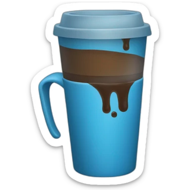 blue coffee sticker