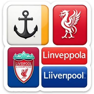Real, Barcelona and liverpool logos in the shopping card  sticker