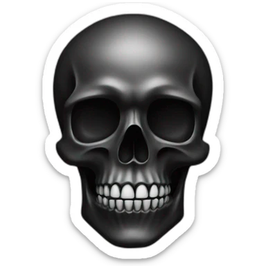 gay black skull sticker