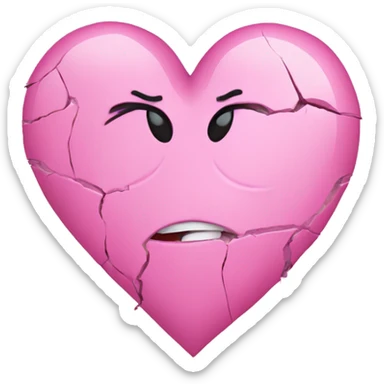 Heart pink broken  sticker