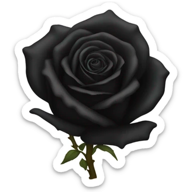 Black rose sticker