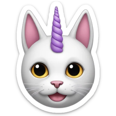 cat unicorn with horn sticker