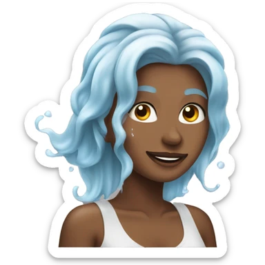 Pretty Woman Washing hair  sticker