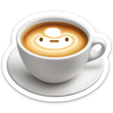 Cappuccino cup sticker