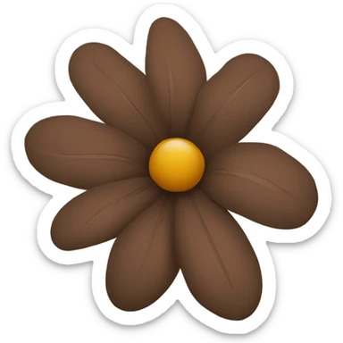 brown flower  sticker