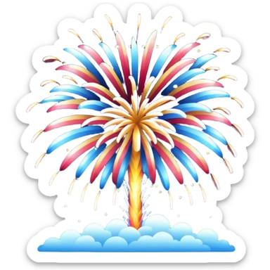 Fireworks on sky  sticker