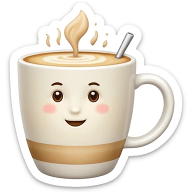 Pale creamy color coffe Latte  sticker
