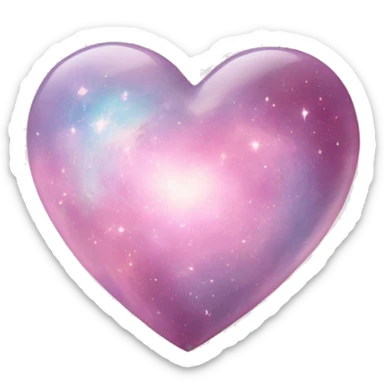 pastel pink galaxy heart sticker