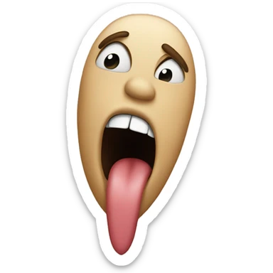 defiant poking out of the tongue sticker