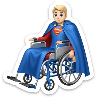 Wheelchair icon with a cape   sticker