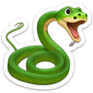 A snake wearing a hearing aid sticker
