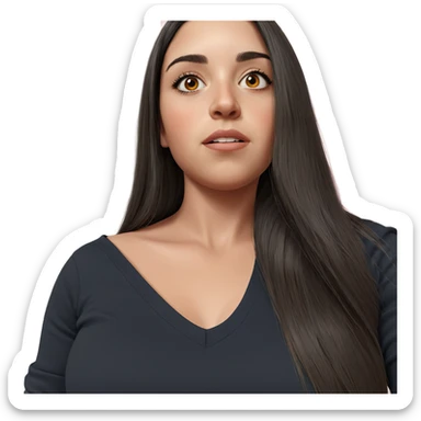 realistic portrait of a girl sticker