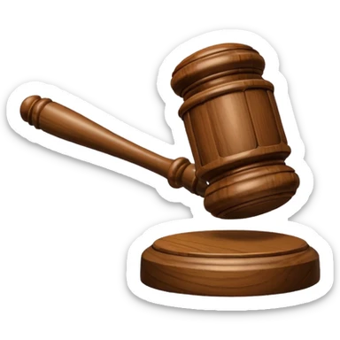 Courtroom Items, Gavel – wooden hammer used by the judge

 sticker
