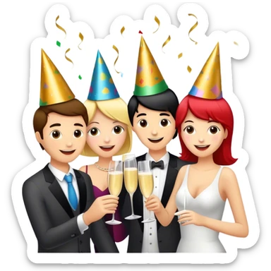 happy moments with friends sticker