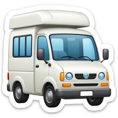 quiero un emoji de un camion en tonos blancos sticker