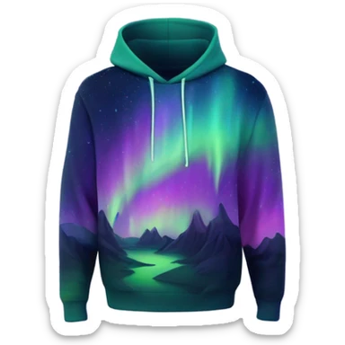 Aurora borealis hoodie sticker