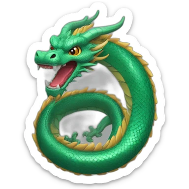 Chinese dragon Ouroboros sticker