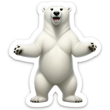 Dancing polar bear sticker