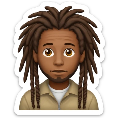 blackguy with dreads sticker