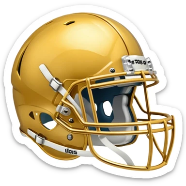 College football player helmet in gold color ( where is player face) sticker