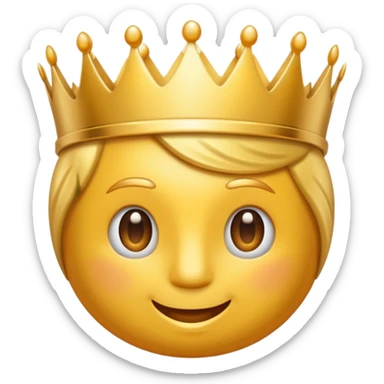 diente con una corona dorada, sin rostro sticker