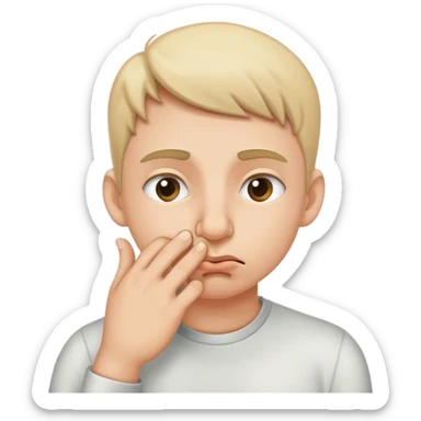 pinching nose  sticker