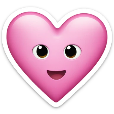 pink heart with bow on top right corner sticker