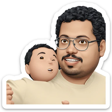 smiling boys on white background sticker