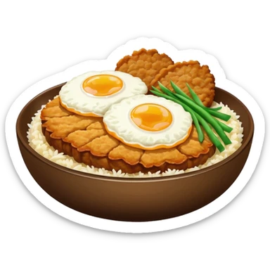 katsudon in a bowl sticker