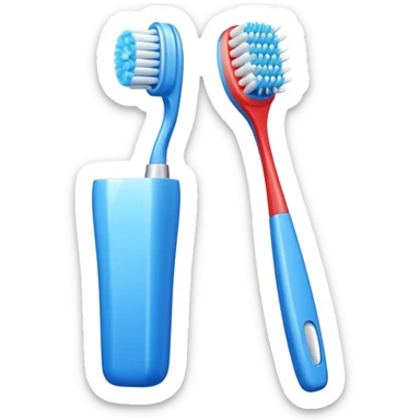 blue Toothbrush sticker