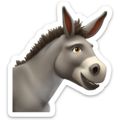 donkey from shrek kissing the dragon sticker