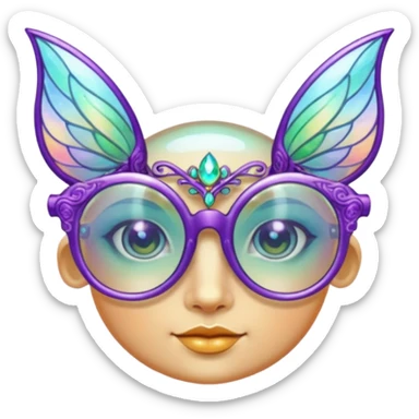 glasses with fae sticker