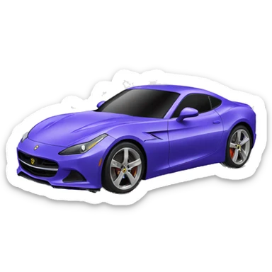 sports car on white background sticker