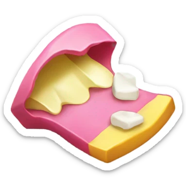 Chewed up piece of gum  sticker