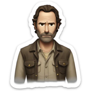 rick grimes the walking dead  sticker
